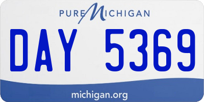 MI license plate DAY5369
