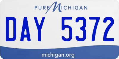 MI license plate DAY5372
