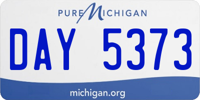 MI license plate DAY5373