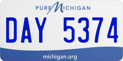 MI license plate DAY5374