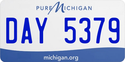 MI license plate DAY5379