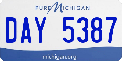 MI license plate DAY5387