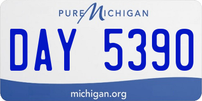 MI license plate DAY5390