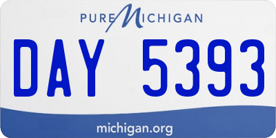 MI license plate DAY5393
