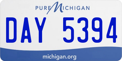 MI license plate DAY5394