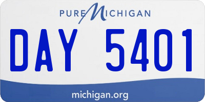 MI license plate DAY5401