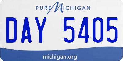 MI license plate DAY5405