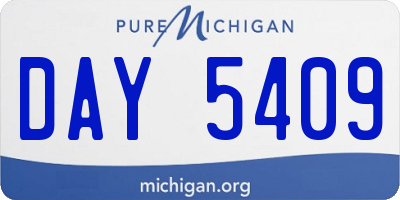 MI license plate DAY5409