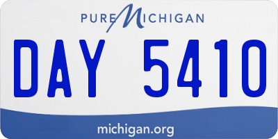 MI license plate DAY5410