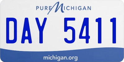 MI license plate DAY5411