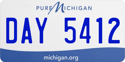 MI license plate DAY5412