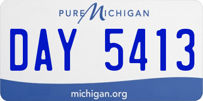 MI license plate DAY5413