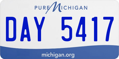 MI license plate DAY5417