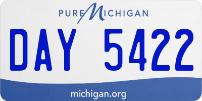 MI license plate DAY5422