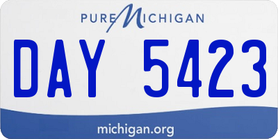 MI license plate DAY5423