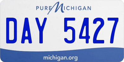 MI license plate DAY5427