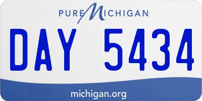 MI license plate DAY5434