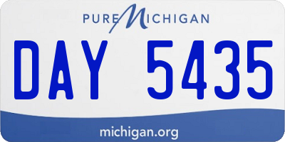 MI license plate DAY5435