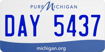 MI license plate DAY5437