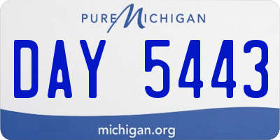 MI license plate DAY5443