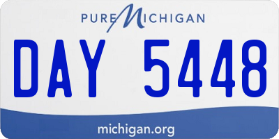 MI license plate DAY5448