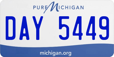 MI license plate DAY5449