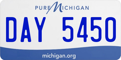MI license plate DAY5450