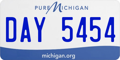MI license plate DAY5454
