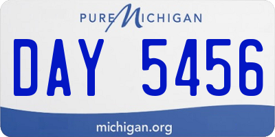 MI license plate DAY5456