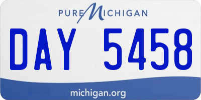 MI license plate DAY5458