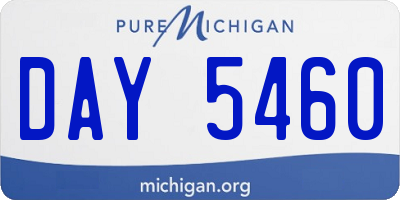 MI license plate DAY5460