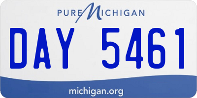 MI license plate DAY5461