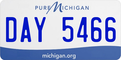 MI license plate DAY5466