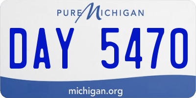 MI license plate DAY5470