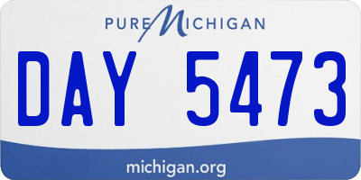 MI license plate DAY5473