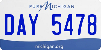 MI license plate DAY5478