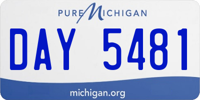 MI license plate DAY5481