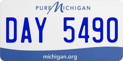 MI license plate DAY5490