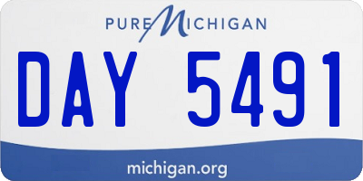 MI license plate DAY5491