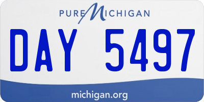 MI license plate DAY5497