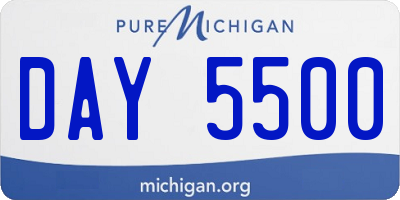 MI license plate DAY5500