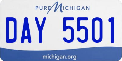 MI license plate DAY5501