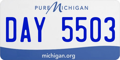 MI license plate DAY5503