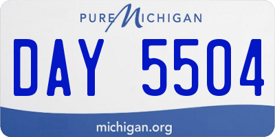 MI license plate DAY5504