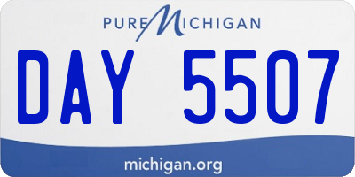 MI license plate DAY5507