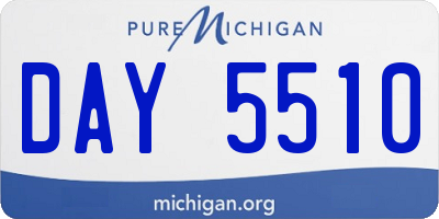 MI license plate DAY5510