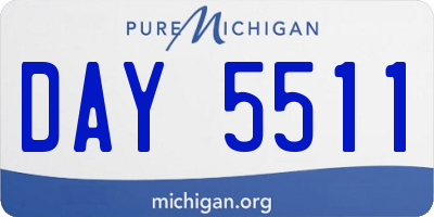 MI license plate DAY5511