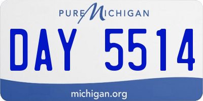 MI license plate DAY5514