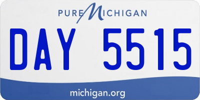 MI license plate DAY5515
