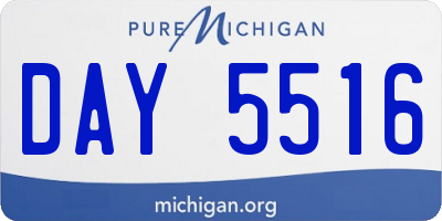 MI license plate DAY5516